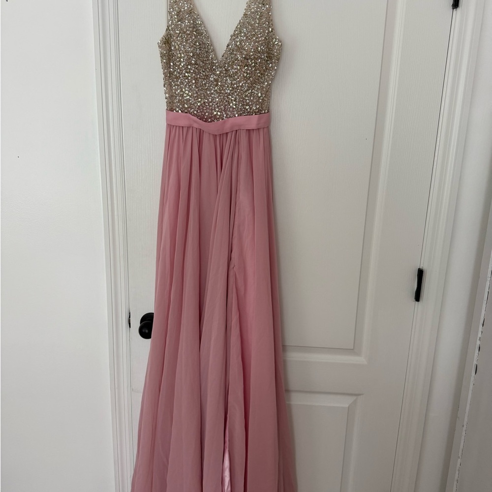 Soieblu Pink and Gold Formal Dress